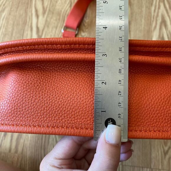 BC Handbags 2 Pocket Purse Crossbody Orange 2303